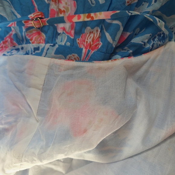 Lily Pulitzer Alessia Floral Cotton Sundress Large - Picture 8 of 8